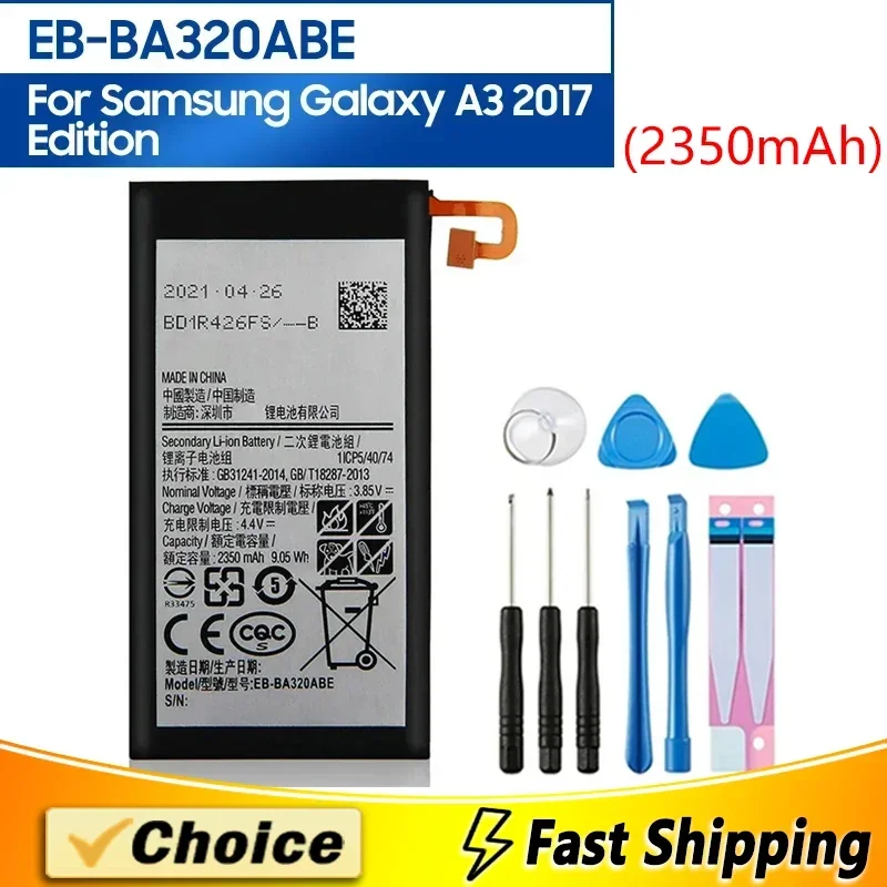 

EB-BA320ABE,Brand New Replacement Phone Batatery+Tool,For Samsung GALAXY A3 2017 Edition A320, 2350mAh