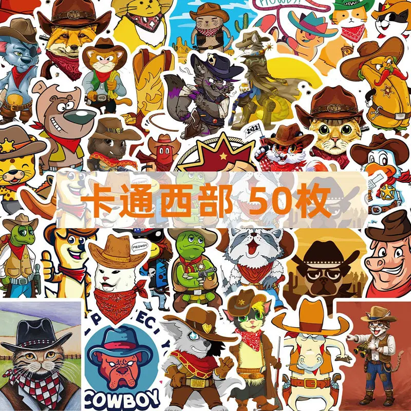 50Pcs Cartoon Western Cowboy Red Dead Graffiti Sticker Fiets Skateboard Auto Helm Laptop Computer Groothandel
