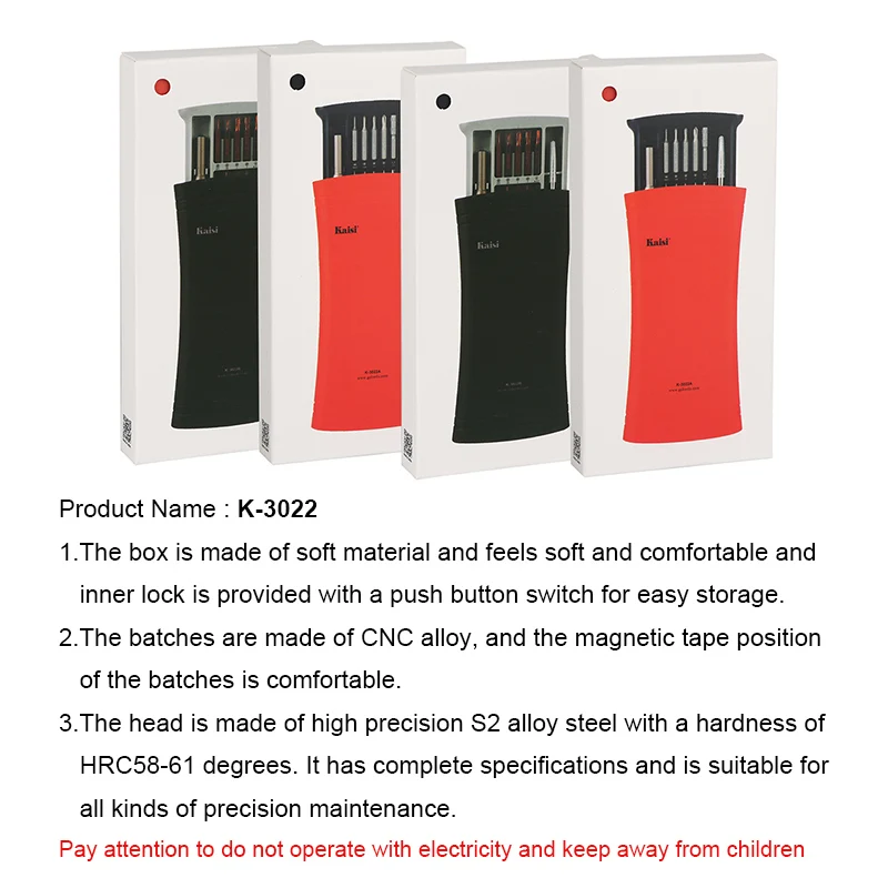 Kaisi 22 in 1 Precision Magnetic Screwdriver Bits Set Straight Pointed Tweezers For iPhone Notebook Computer Phone Repair Tools