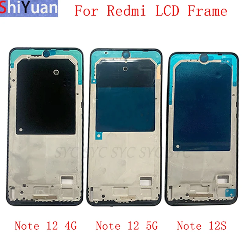 

Housing Middle Frame LCD Bezel Plate Panel Chassis For Xiaomi Redmi Note 12 5G 12S Phone Metal LCD Frame Replacement Parts