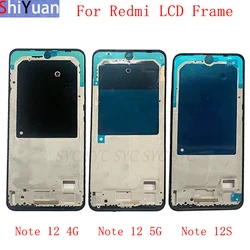 Housing Middle Frame LCD Bezel Plate Panel Chassis For Xiaomi Redmi Note 12 5G 12S Phone Metal LCD Frame Replacement Parts