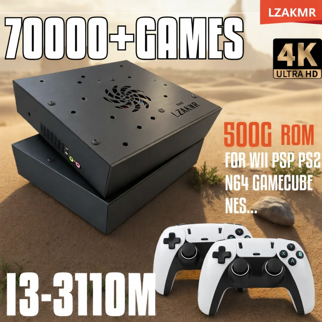 

Игровая приставка Plug&Play для ТВ с 70000+ играми для Wii, PS2, DC, PSP, NGC, N64, 500G X8, консоли Win11 – идеальный подарок для детей