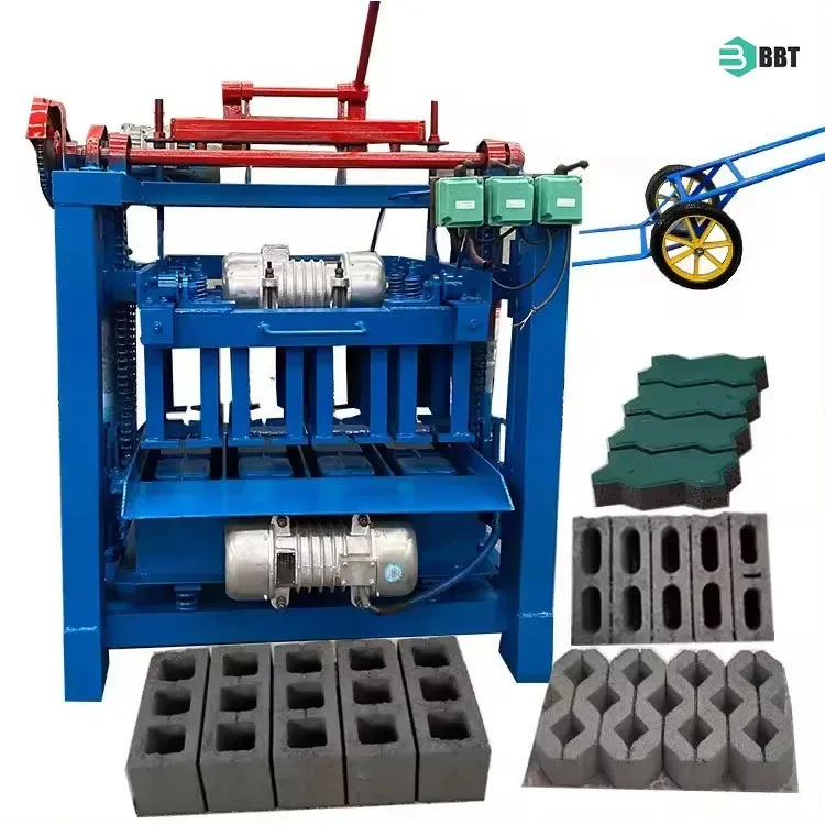 Automatic Small Mobile Manual Hollow Cement Brick Making Machine Concrete Brick Making Machinery For Sale