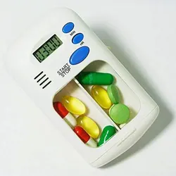 Mini Portable Pill Reminder Pill Alarm Timer Electronic Box Manager LED Display Pill Box Alarm Clock Reminds Pill Box