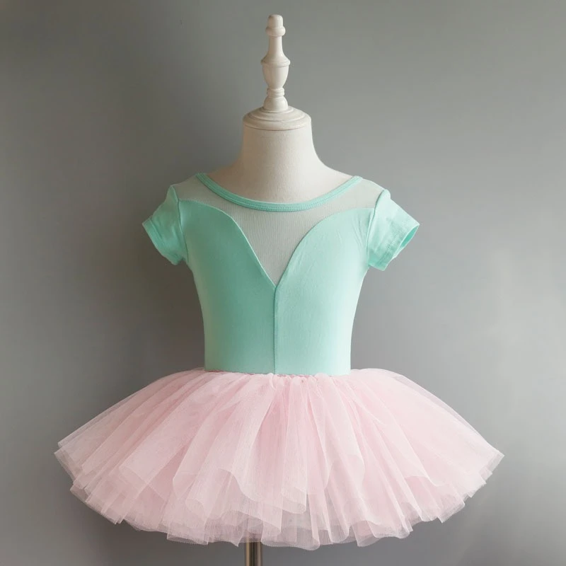 Girls Stylish Dance Outfit Leotard with Chiffon Skirt Comfortable Fit Perfect for Chinese Dance Ballet Training and Competitive