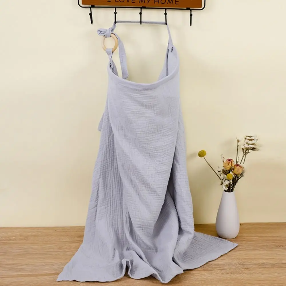 Soft Cotton Breastfeeding Cover Rainbow Solid Color Nursing Apron Stroller Blanket Adjustable Feeding Cover Outdoor