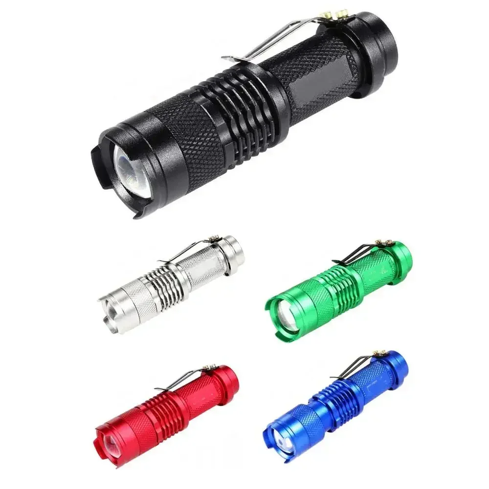 Mini Small SK-68 Handheld Led Torch Flashlight 3 Modes Zoom Zoomable Spotlight SK68 Lantern Hunting Camping Lights