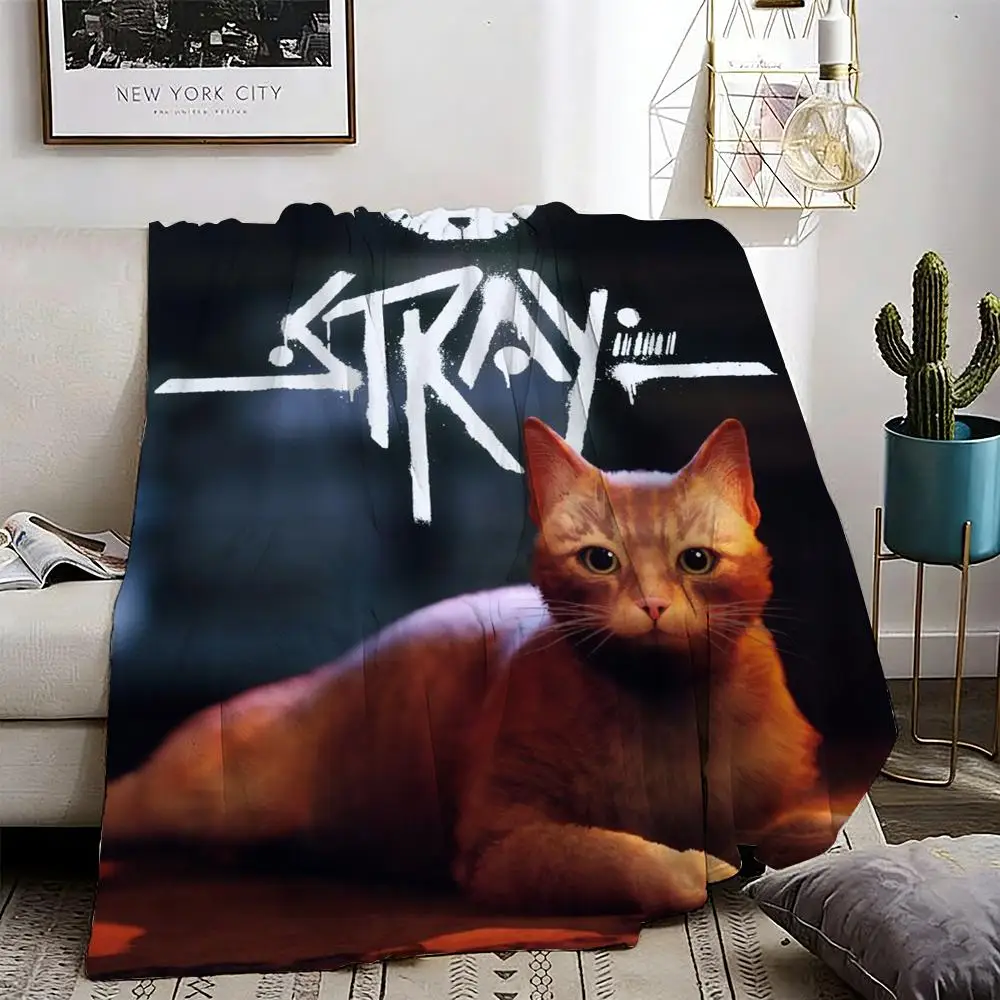 Stray Throw Lightweight 240g Flannel Blanket Soft Skin-friendly for Summer Cooling