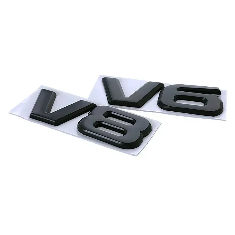 3d Metal V6 V8 Logo Rear Trunk Tailgate Fender Emblem Badge Sticker for Toyota Highlander