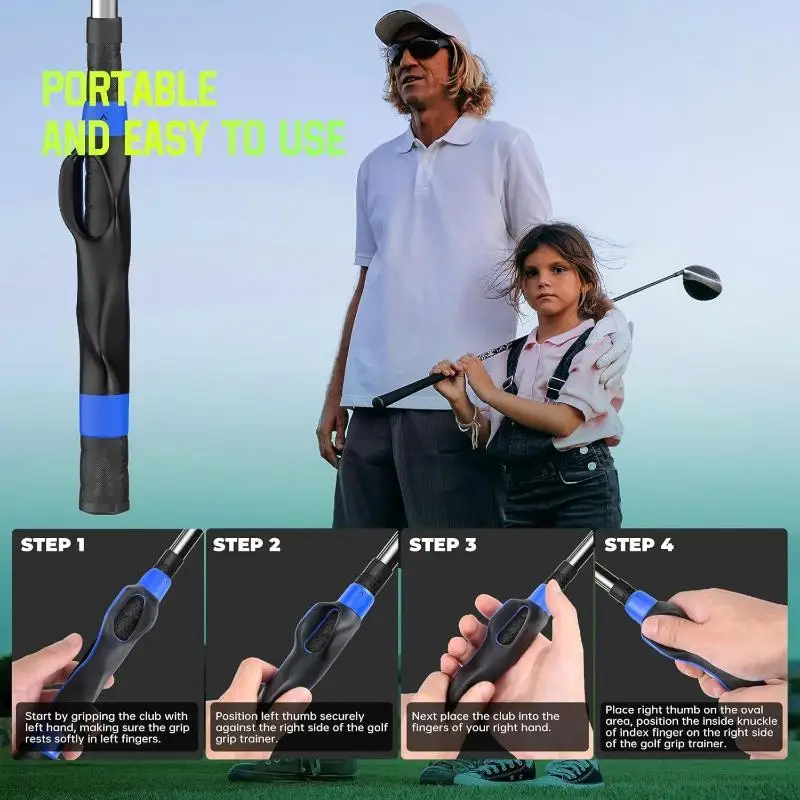 Non Slip Golf Grip Corrector Golf Swing Training Aid Beginner Club Handle Gesture Posture Correction Swing Training Grip