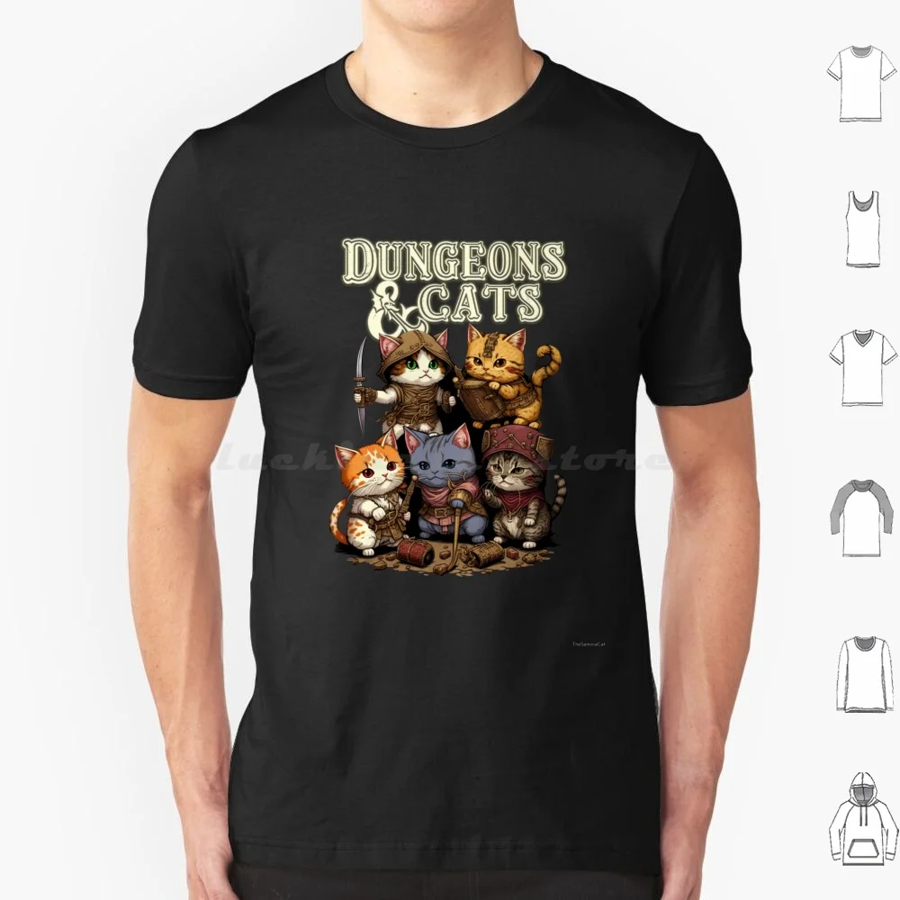 And Cats 2 T Shirt Cotton Men Women Diy Print And Cats And Role Cats Kawaii Rpg Dd Cute Cats Cute Neko And Cat And Cat Cats D20