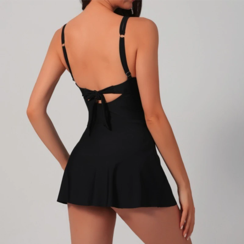 New V Neck One Piece Swimsuit Women Padded Plus Size Swimwear Monokini Beachwear Bathing Suit XXL