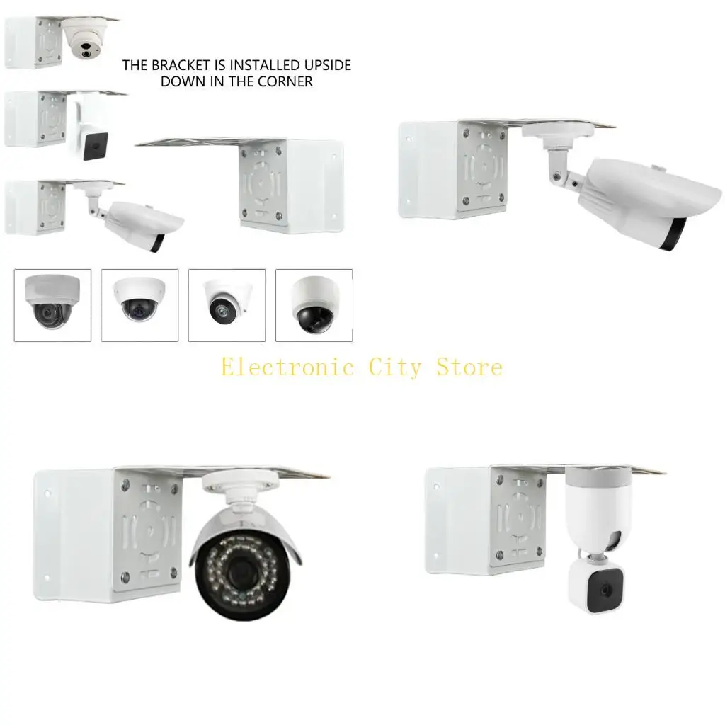 

Camera Wall Mount Bracket Wall Corner Mounting Shelf for CCTV Camera LED Light HU8D