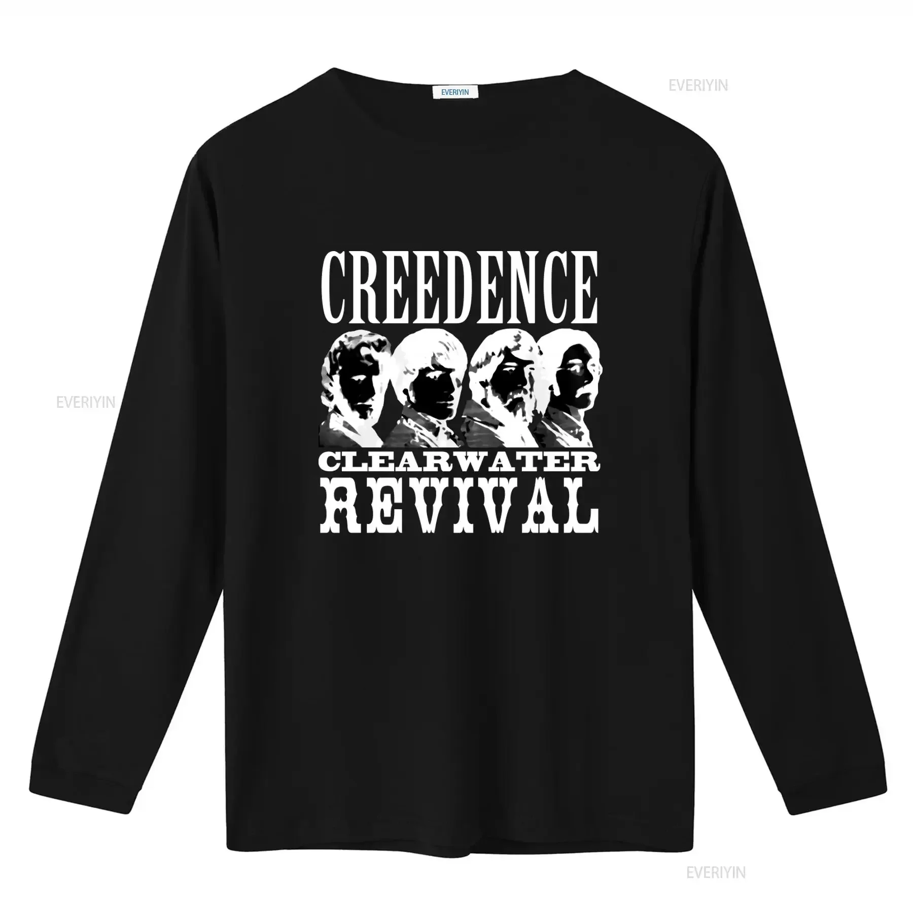 Creedence Clearwater Revival 60S 70S Rock Band Print T Shirt Retro Style Music Fan vintage Washed graphic Casual Unisex