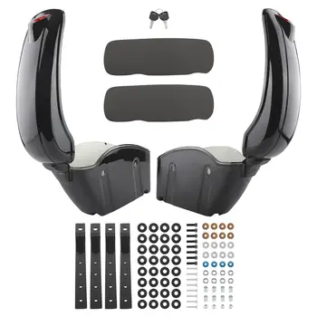 適用於哈雷路王、街滑、CVO、電滑、FLHR 14-2024年摩托車的硬式邊箱蓋,防水設計。 8 最佳銷售 哈雷機車鞍袋 - №7