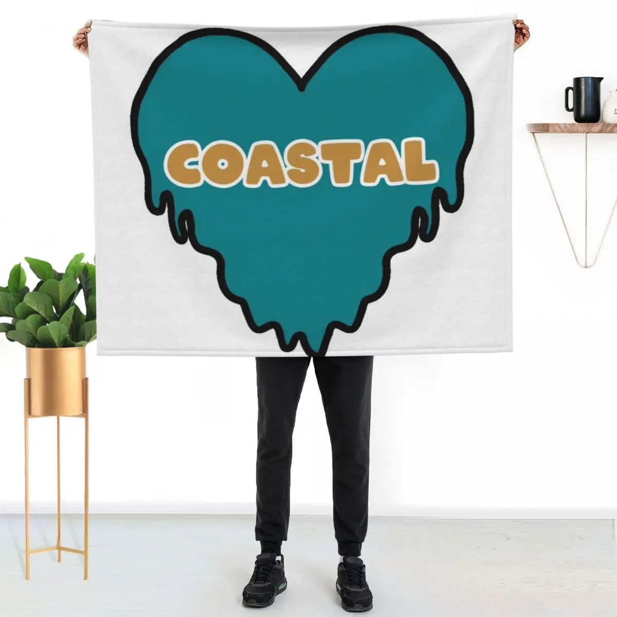 Coastal Dripping Heart Throw Blanket Sleeping Bag Summer Fashion Sofas Hairy For Baby Beach Blankets