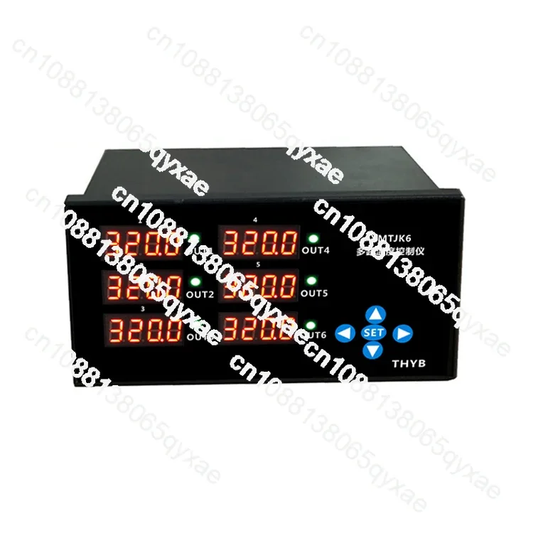 6 Channel PID Temperature-controlled Meter Computer Monitor Temperature Record Curve with Software 485 Communicate