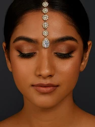 Stonefans Vintage Teardrop Forehead Chain Maang Tikka Indian Jewellery Exquisite Hairpin Boho Rhinestone Hair Jewelry Wedding