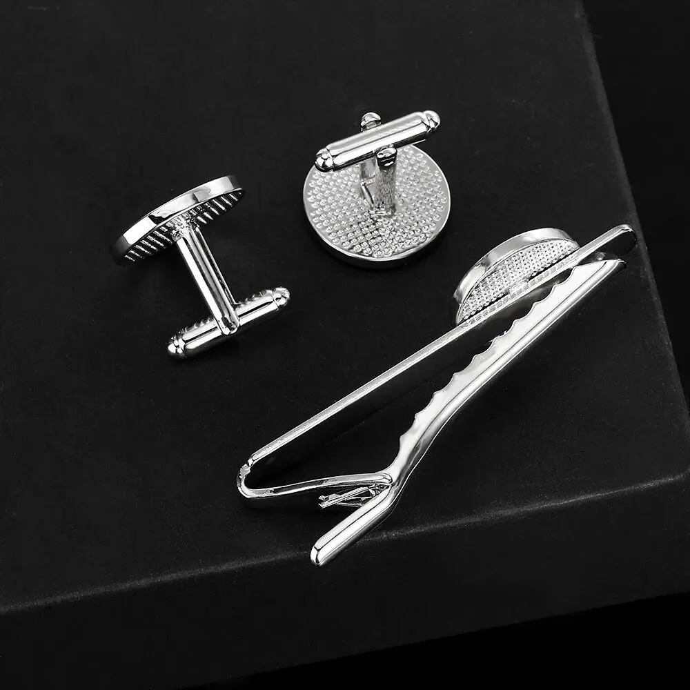 Boat Anchor Men\'s Cufflink Tie Clip Set Birthday Anniversary Father\'s Day Gift