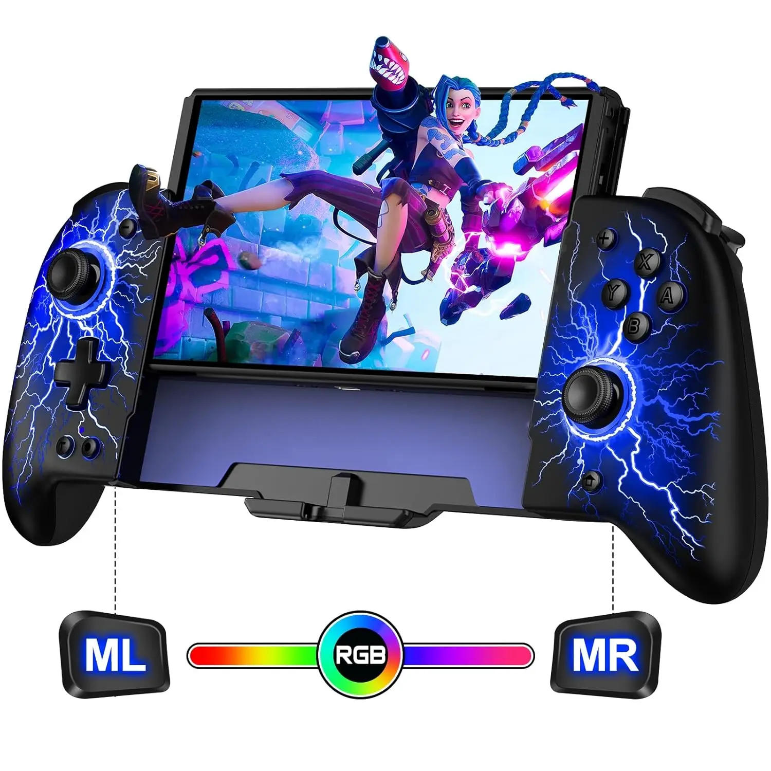 

BEBONCOOL Switch Controllers for Nintendo Switch/OLED Hall Effect Ergonomic Controller for Handheld Mode Wireless Switch Remote