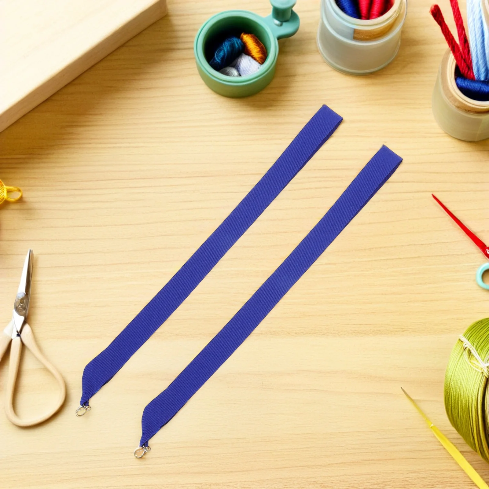 

30Pcs Blue Medal Lanyards Flat Sport Ribbons Secure Clip Attachment for Competition Awards Graduation Student Honor Ceremony