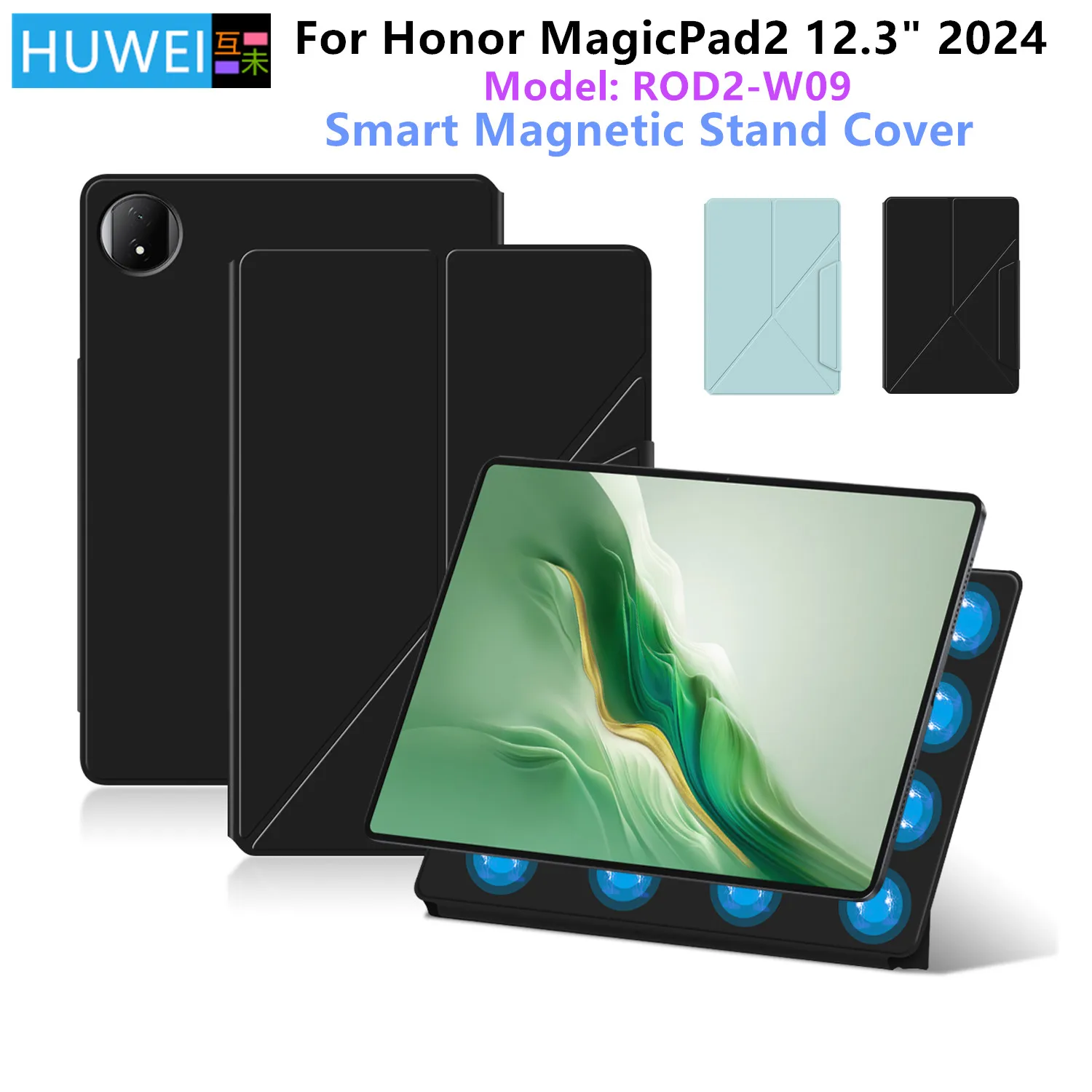 HUWEI For Honor MagicPad 2 Case 12.3 inch 2024 ROD2-W09 Smart Magnetic Case for Honor MagicPad 2 MagicPad2 12.3