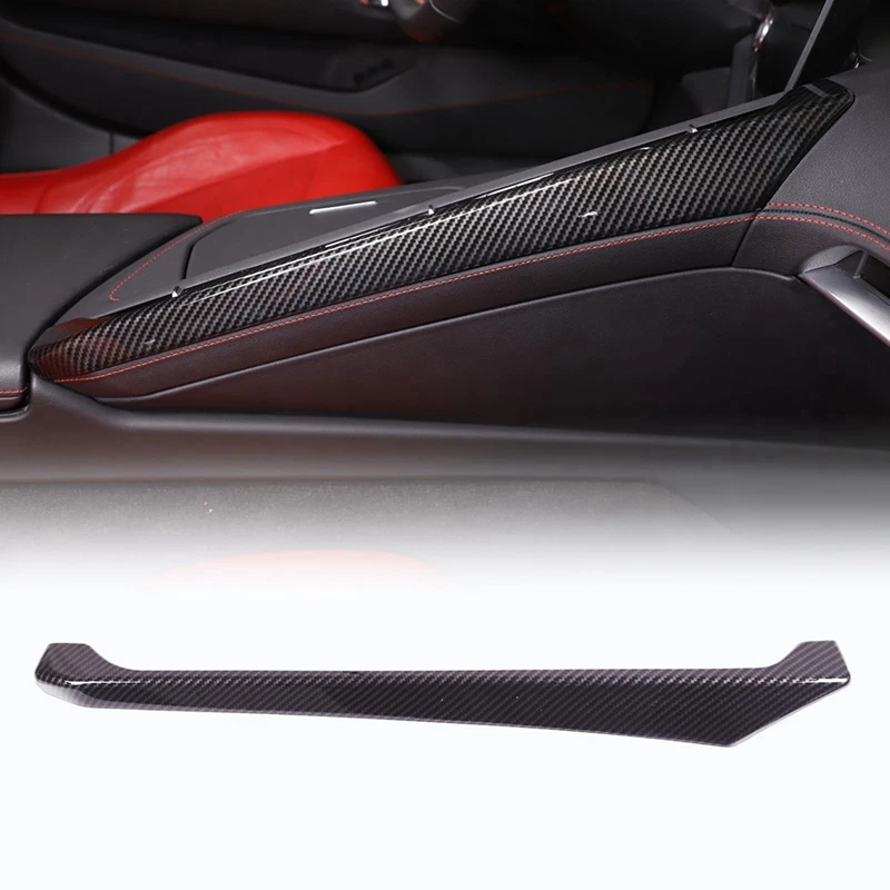 

For Chevrolet Corvette C8 2020-2023 Car Center Control Side Panel Cover Trim Accessories ABS Carbon Fiber