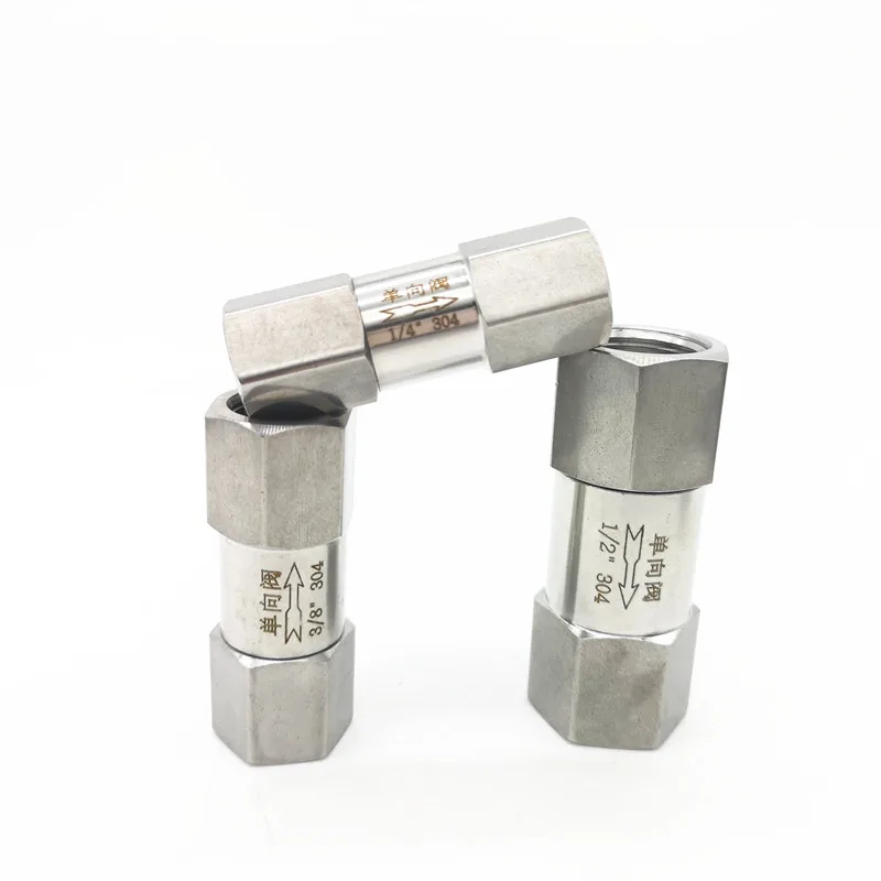 

1Pc 1/8" 1/4" 3/8" 1/2" G Thread or 1/8" 1/4" 3/8" 1/2" NPT Thread Female Thread 304 Stainless Steel Split Check Valve