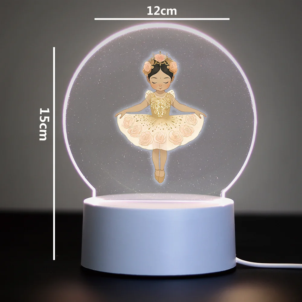 Hot Little ballerina Children Bedroom Decor 3D Lamp For Home Room Decoration Nightlight Led Night Light