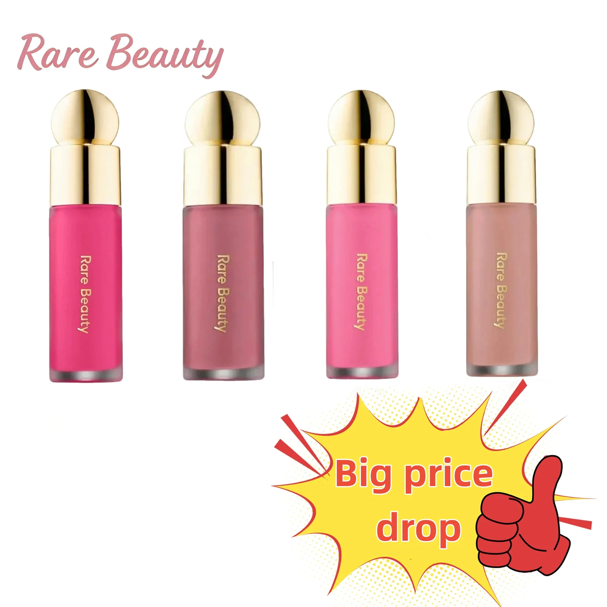 Rubor Líquido Rare Beauty, Ligero y Suave, Color Naturalmente Sedoso y Duradero, Maquillaje Hidratante con Caja de Regalo