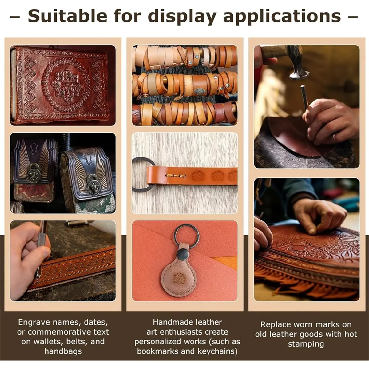 828 Mega Sale 6pcs Leather Stamping Tools, Leather Stamping Kit Special Shape Stamp Punch Set Carving Leather Craft Stamp