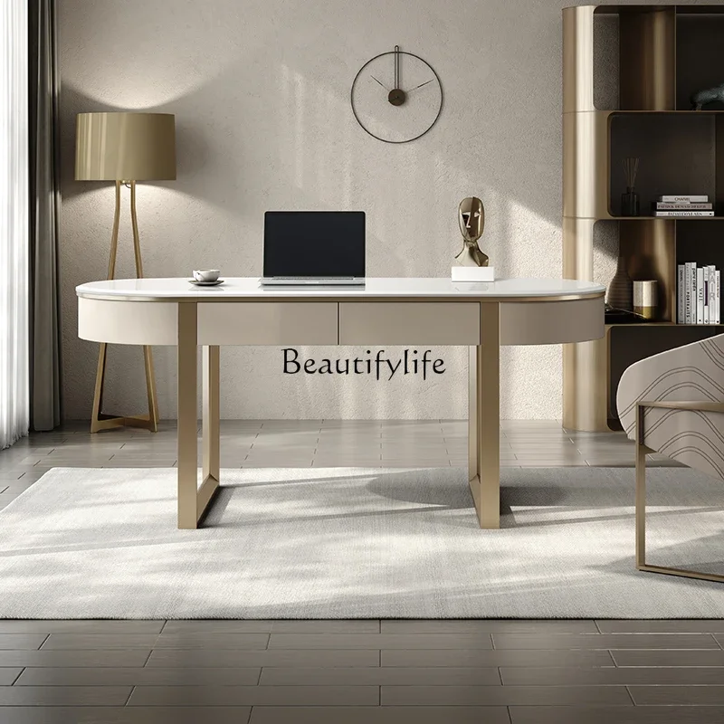 

yj25 Nordic simple luxury jade crystal desk light luxury modern household Italian minimalist desk