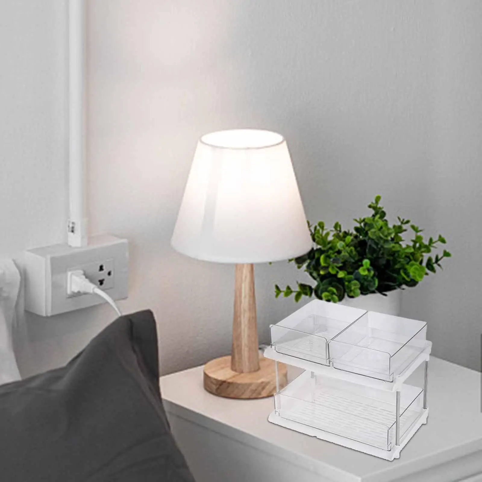 

Mini Desk Storage Shelf Desk Storage Box Sundries Storage Desk Organizer with