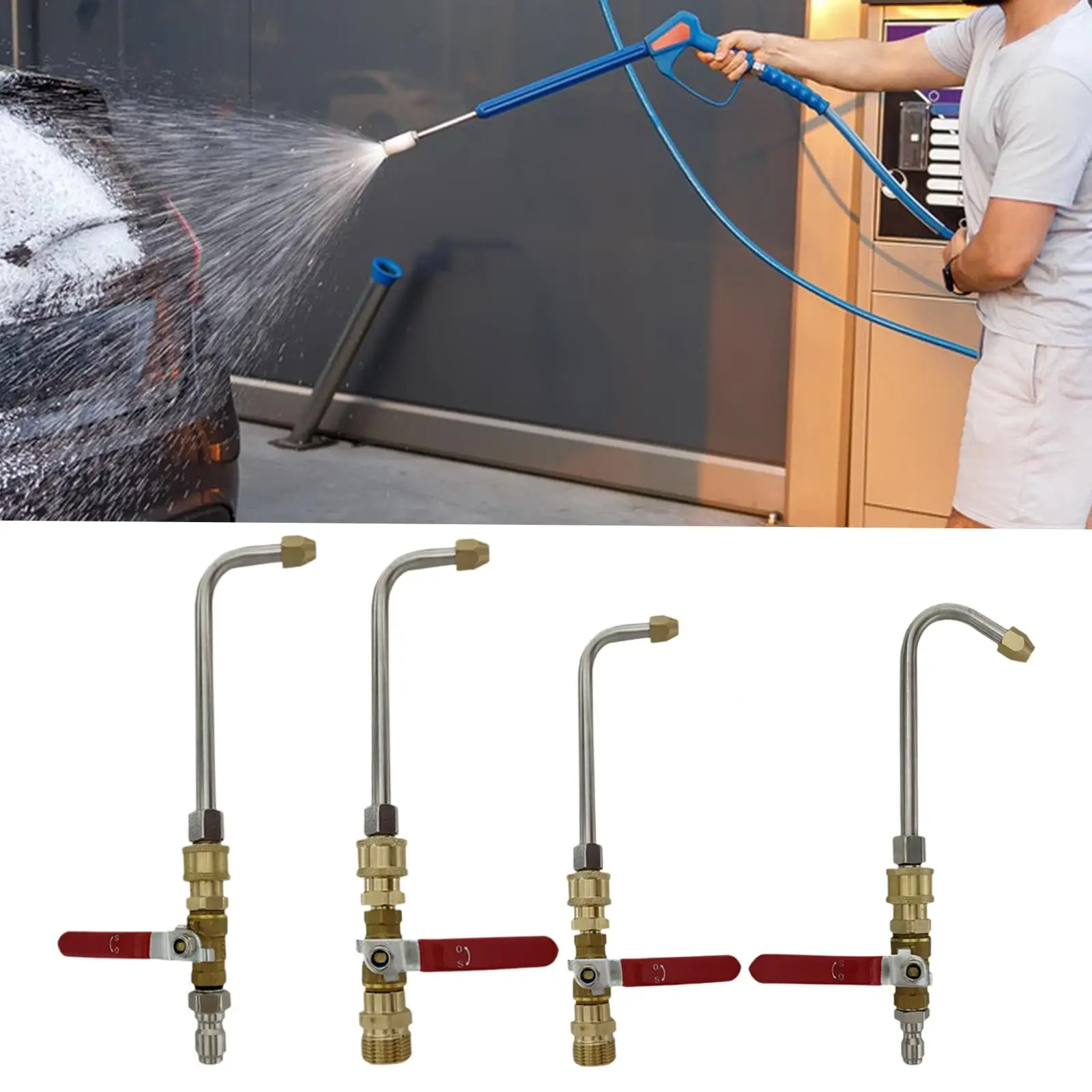 

Шланговый клапан для мойки высокого давления, изогнутый стержень, фитинг для мойки высокого давления, аксессуар