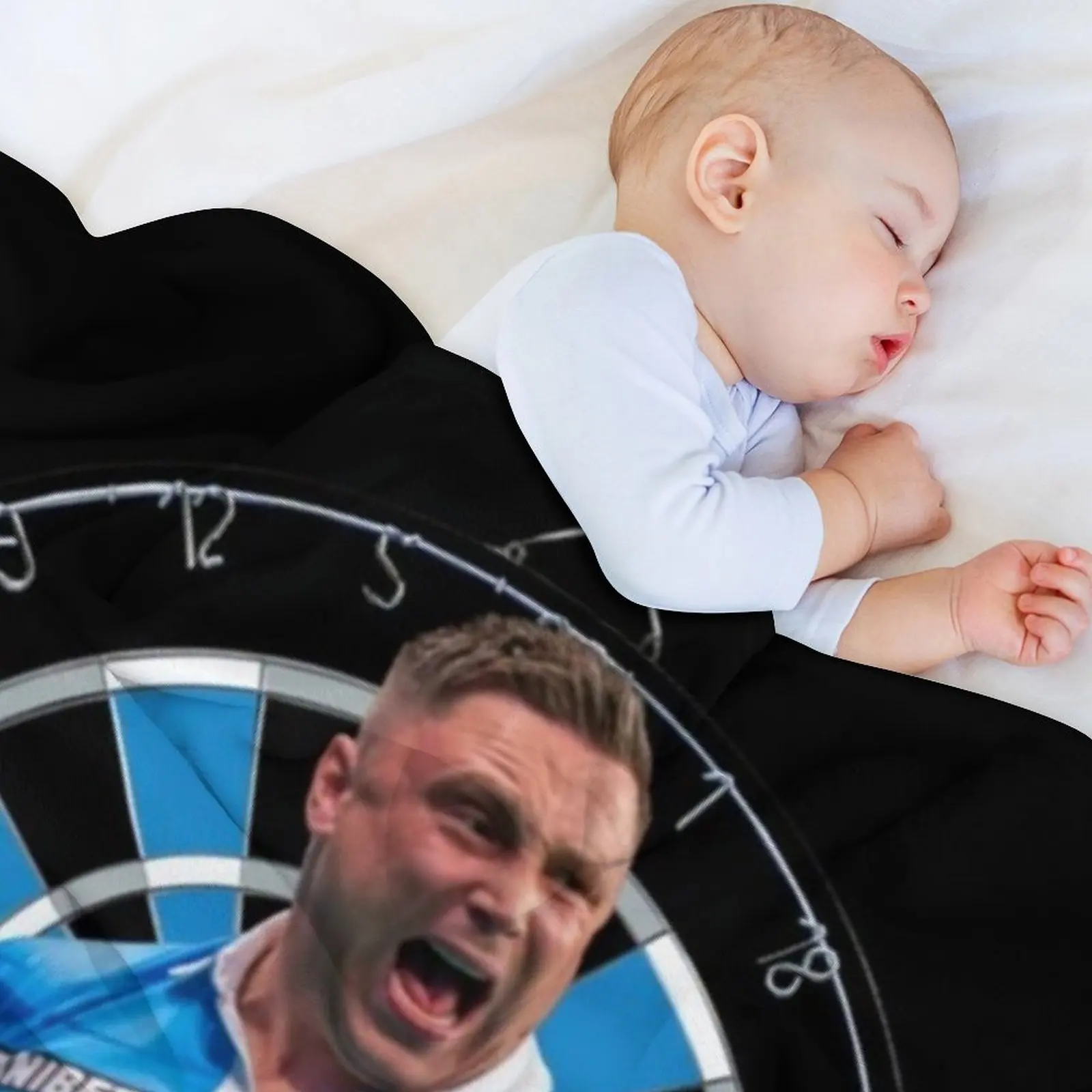 سعر Gerwyn Darts -Wales The Iceman Darts PDC 2022- the Ice Man Gerwyn Price Throw Blanket Camping Sofa Quilt بطانيات سفر #5