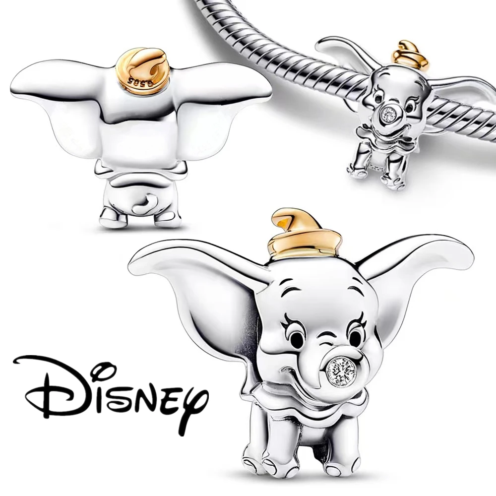 Disney Bear 925 Sterling Silver Stitch Charm Cartoon Beads Fit Original Pan Bracelet for Women Pendant Jewelry Making Gift