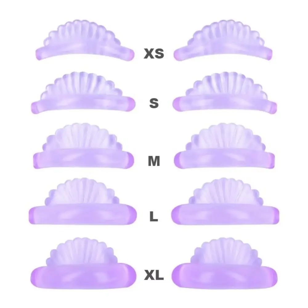 5Pairs Applicator Tools Silicone Eyelash Perm Pads Reusable 3D Eyelash Curler Accessories Sticky Lashes Rods Shell Style