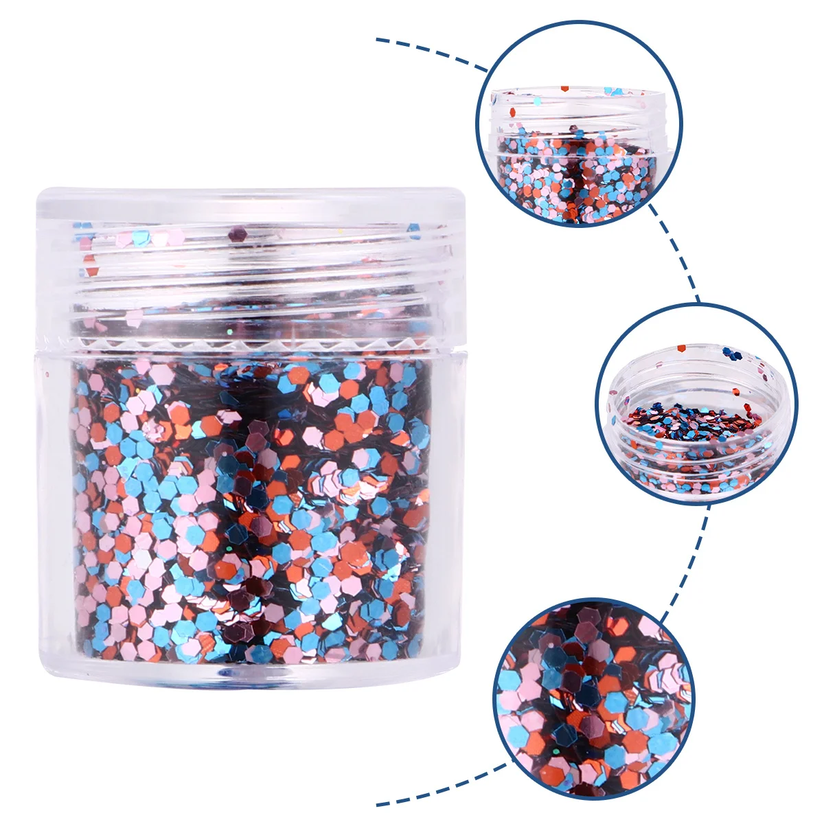 16 Pudełek Brokatu do Paznokci Kolorowy Glitter Akcesoria do Manicure Dekoracja Paznokci Błyszczący Zestaw Pudrów do Paznokci do Użytku Profesjonalnego