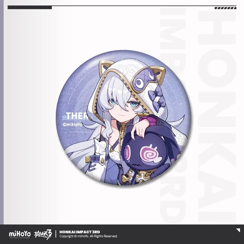 miHoYo HonkaiImpact3 Official Anime & Game Peripherals Part 2 Ripcord Series 58mm Tinplate Badge DIY Brooch Accessory Gift