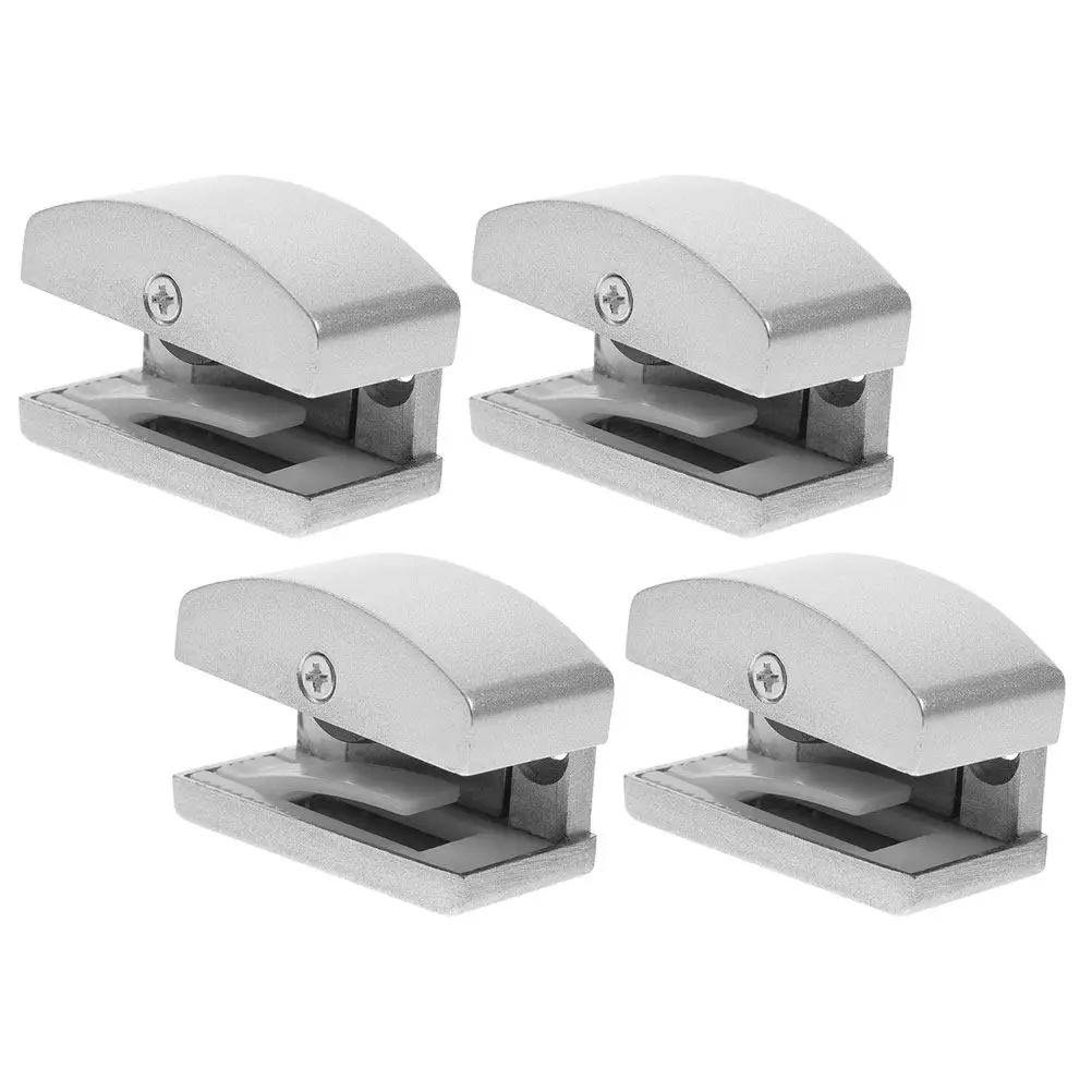 

Комплект из 4 регулируемых направляющих для душевых дверей из алюминиевого сплава, бамперы для раздвижных стеклянных дверей, гладкие роликовые направляющие для замены