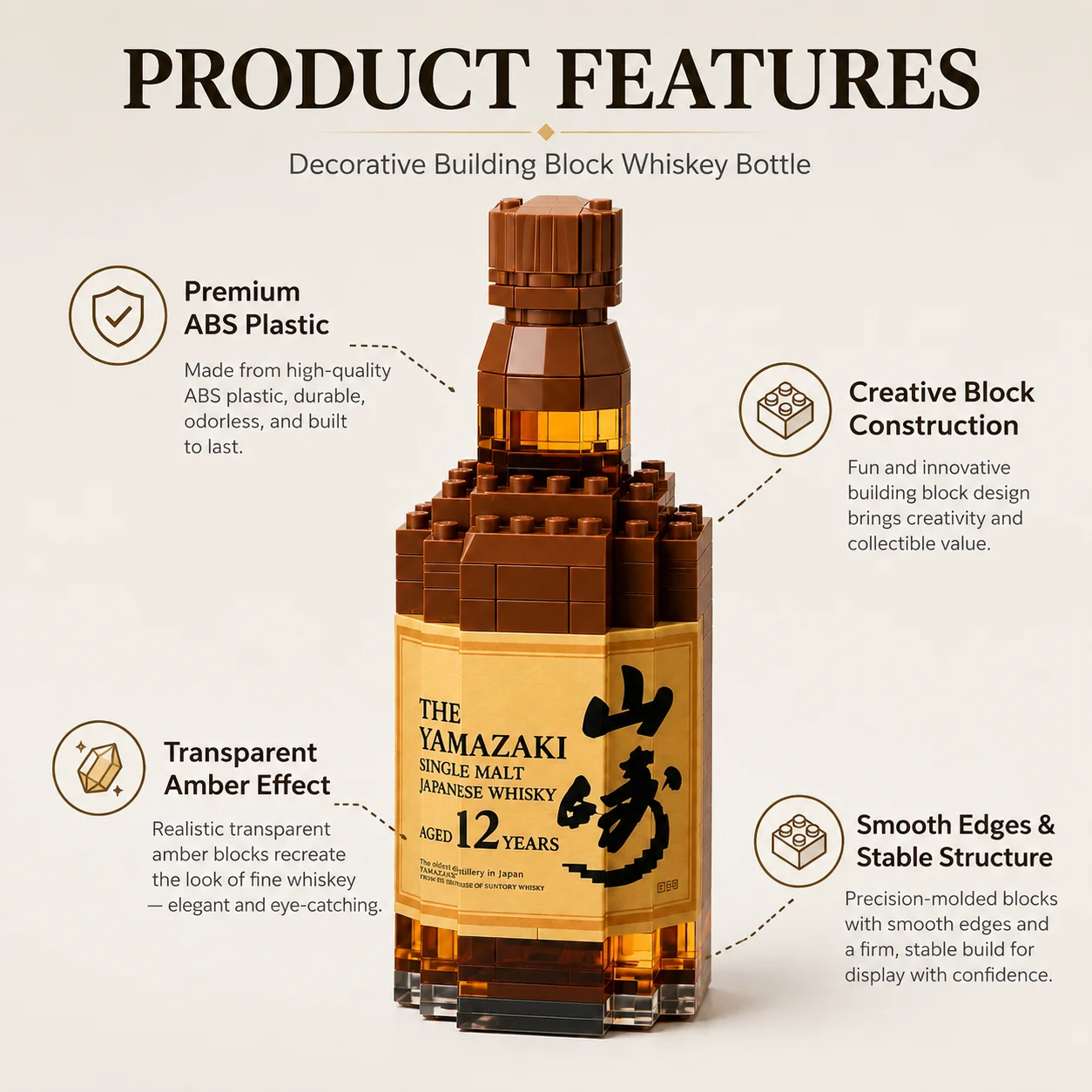 Mini Building Blocks Whiskey B - Interior Design Japan ulasan dan harga