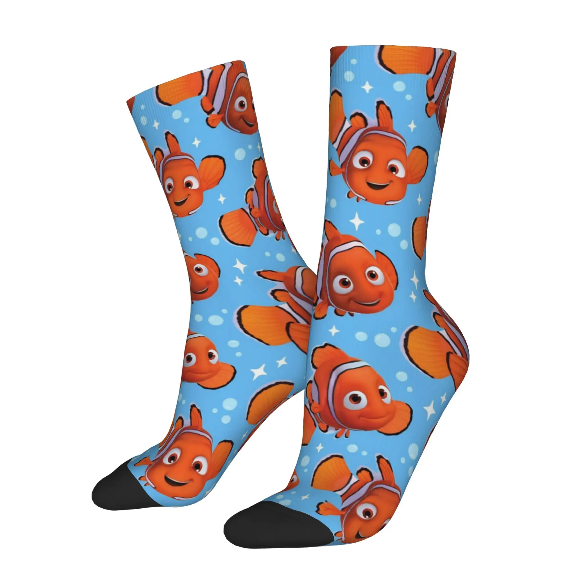New Male Men Socks Harajuku Finding Dorys Nemos Sea Fish Sock Polyester  Sport Women's Socks Spring Summer Autumn Winter