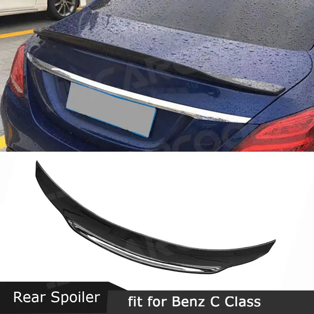 

JMCARCOOL ABS Primer Rear Spoiler for Benz C Class W205 C63 For AMG Sedan Coupe 2015-2021 Rear Trunk Lip Spoiler Wing