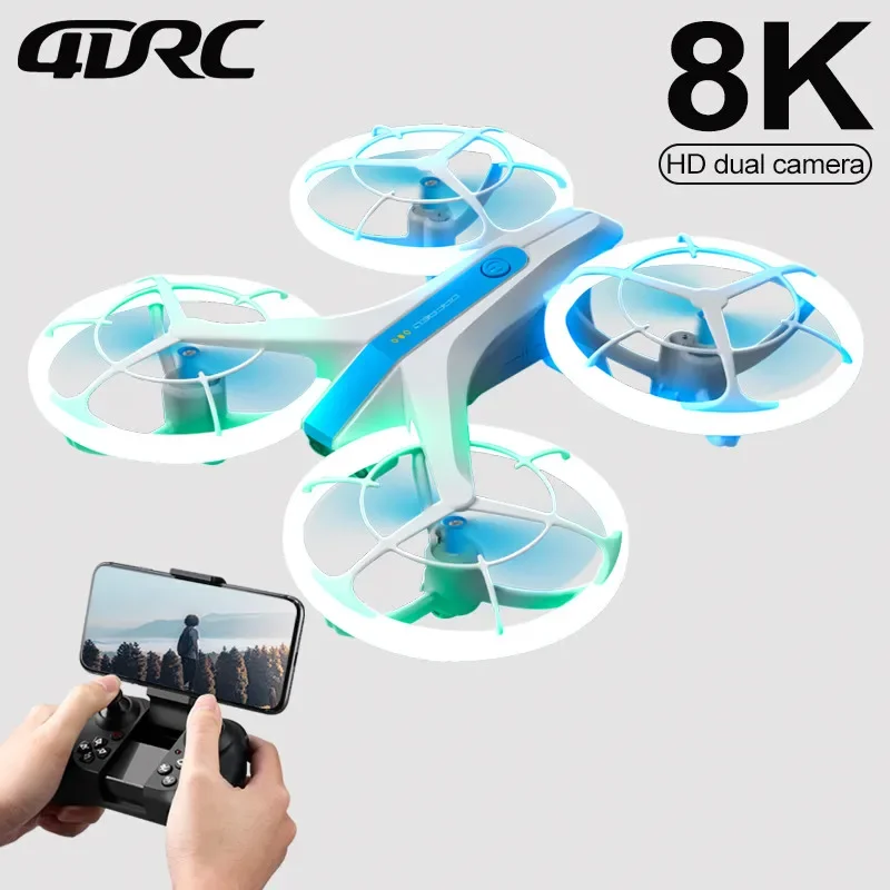 

4DRC NEW V33 8K Mini Drone 4K profession HD Wide Angle Camera 360° protection WiFi FPV Drones Height Keep RC Quadcopter Gift Toy