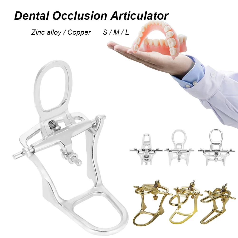 

S/M/L Universal Dental Lab Articulator Occlusion Device Copper Zinc Alloy Frame Adjustable Dentistry Restoration Mechanical Tool