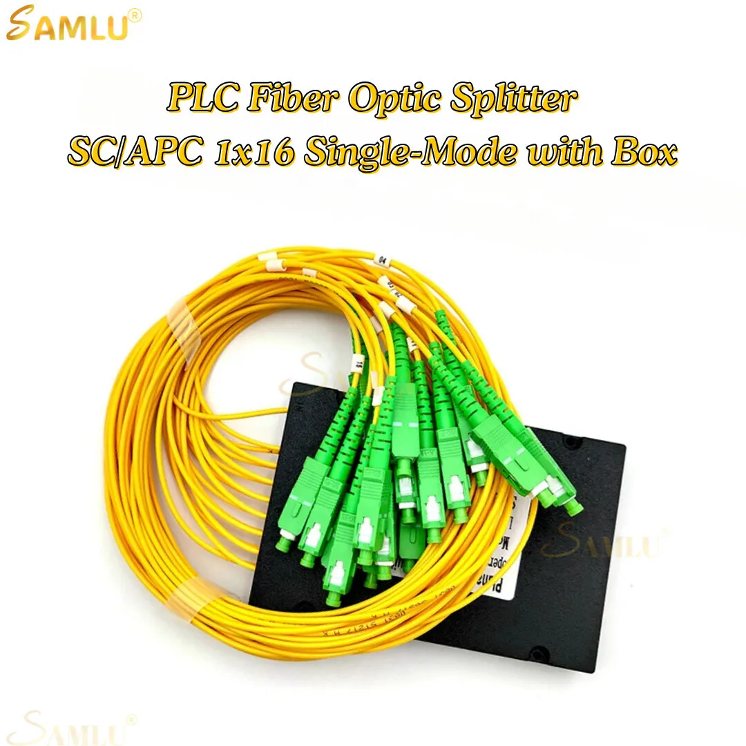 

APC 1x16 SC 1M 2.0MM PLC optical splitter SC APC 1x16 PLC Fiber optical splitter single mode