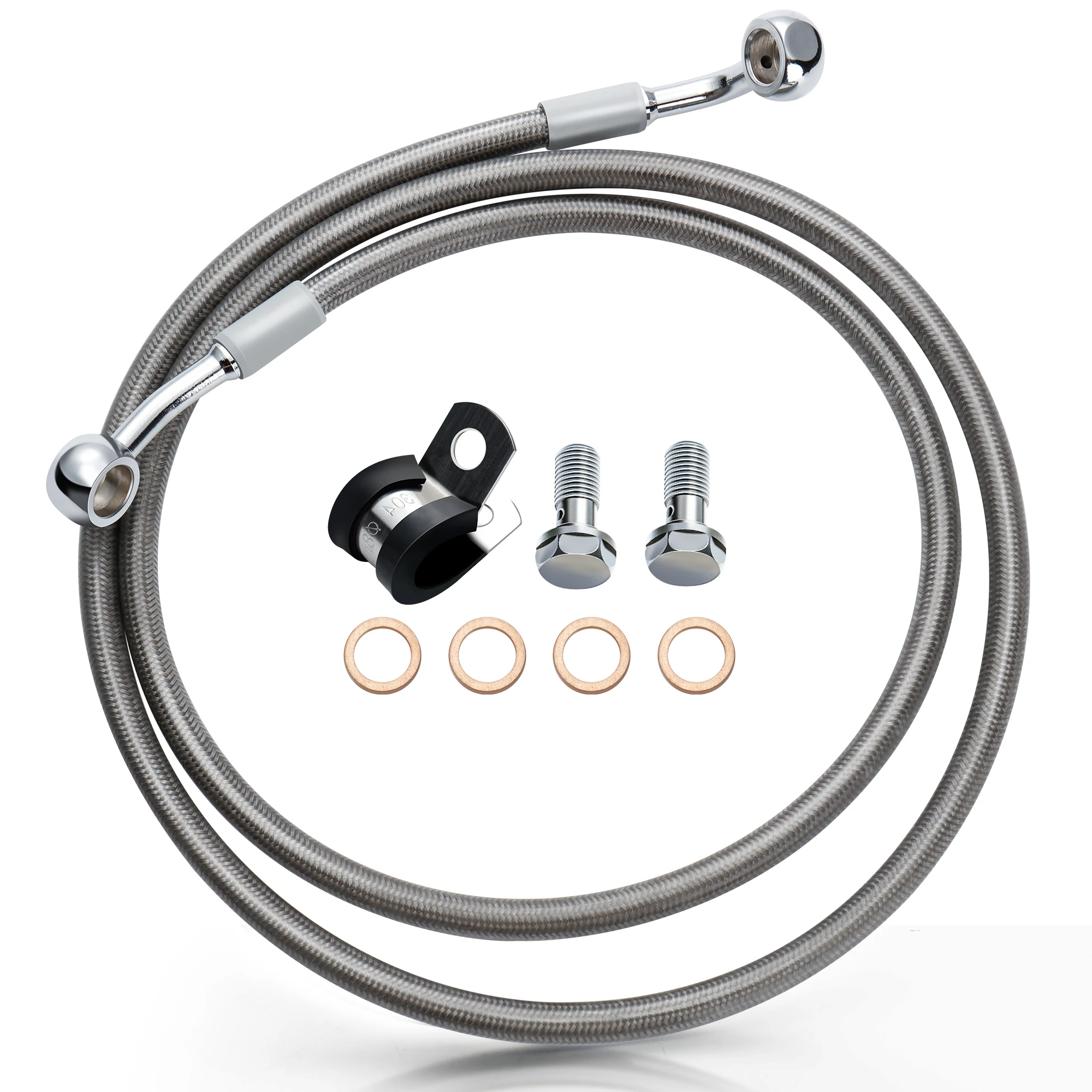 

113/118/123/128CM Stainless Steel Braided Front Brake Lines Oil Hose for Harley 2004-Up Sportster 2018-Up Softail No ABS