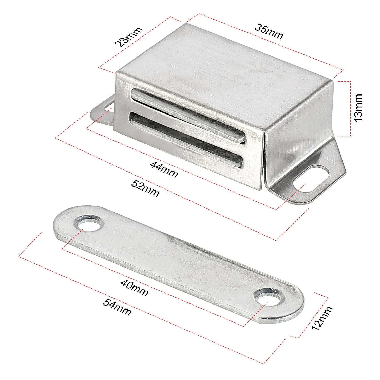 10pcs Extremely Strong Magnetic Snapper Door Magnet Furniture Magnet 12KG Cupboard Bathroom Kitchen Doors With Screws Set