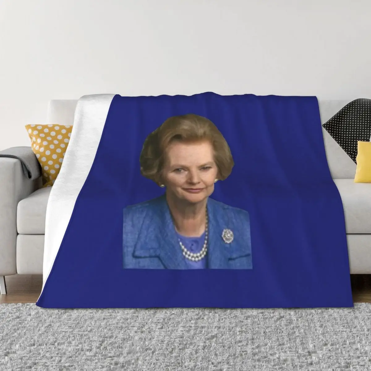 

The Iron Lady Throw Blanket decorative Thin Giant Sofa Hair Blankets