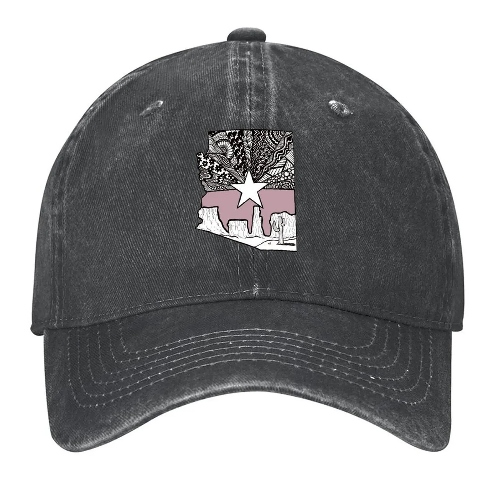 

Arizona Mauve Desert Zen Doodle Baseball Cap sun hat Rugby Luxury Brand Brand Man cap Men Hats Women's